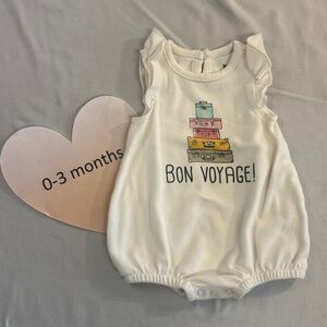 Indigo Baby Soft Cream One piece outfit/Romper for summer